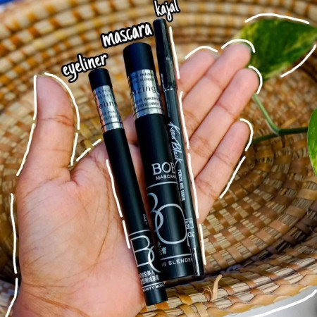 Combo BOB kajal,Mascara and eyeliner