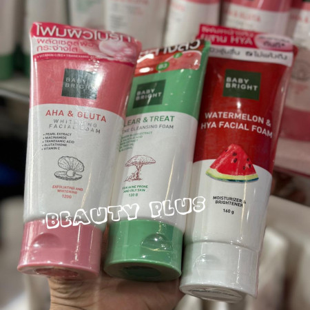 Baby bright Aha & gluta facial foam